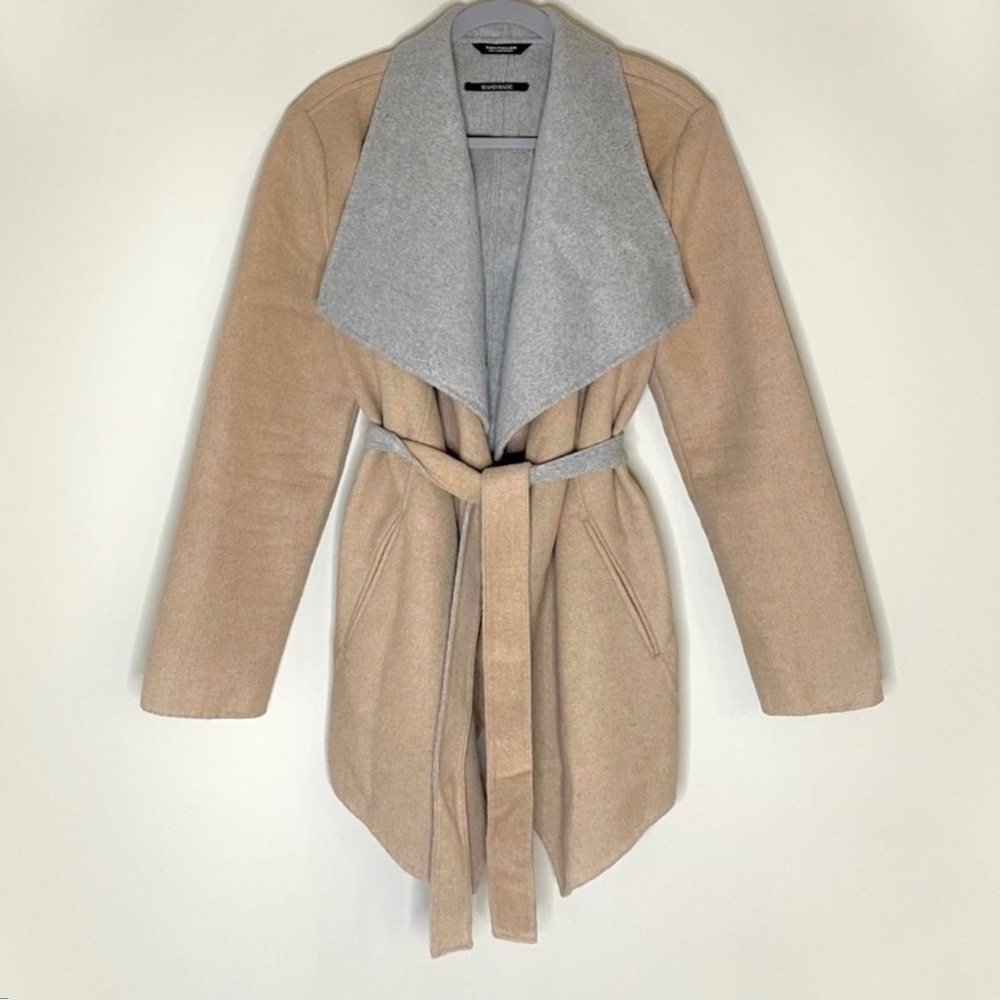 Tom Tailor Handmade Wool Tan/Grey Coat